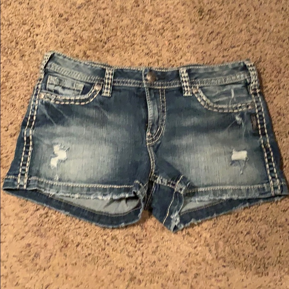 Silver Jean shorts
